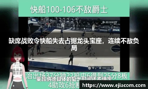 缺席战败令快船失去占据龙头宝座，连续不敌负局